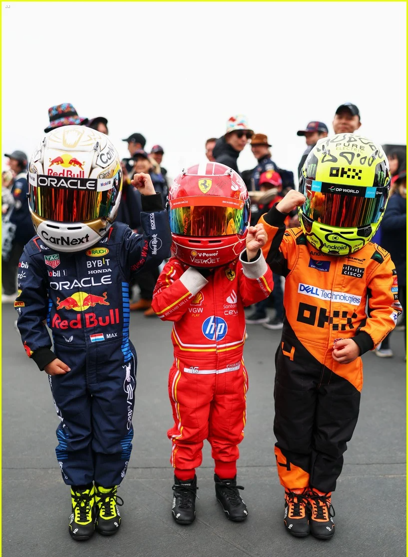 Little kids dressed up as their favorite F1 driver.